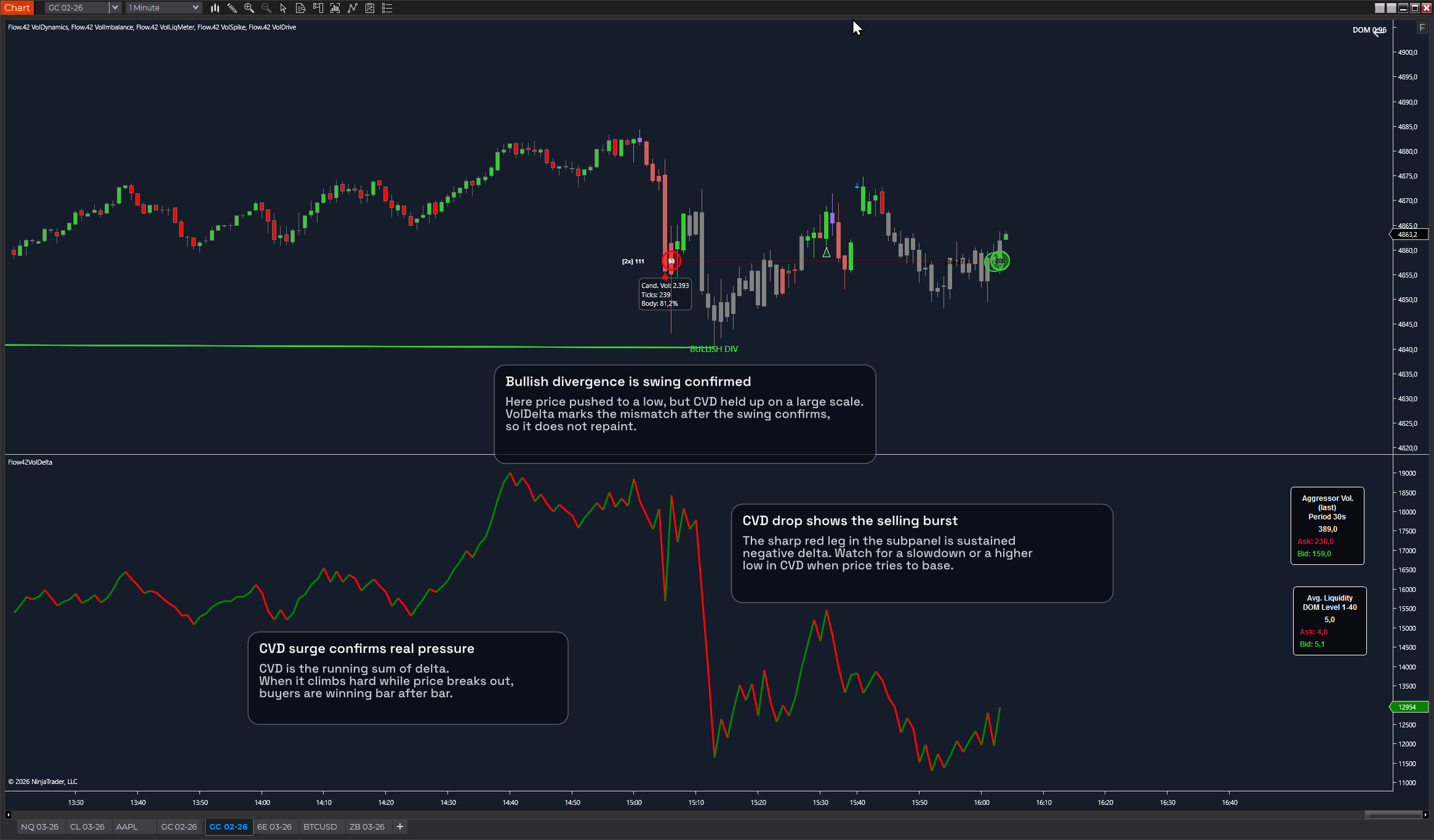 Flow42 VolDelta feature screenshot 1